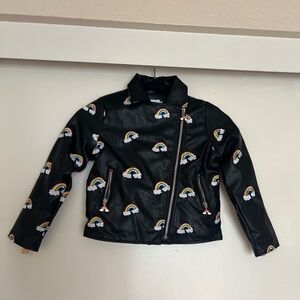 GIRLS KID RAINBOW LEATHER JACKET